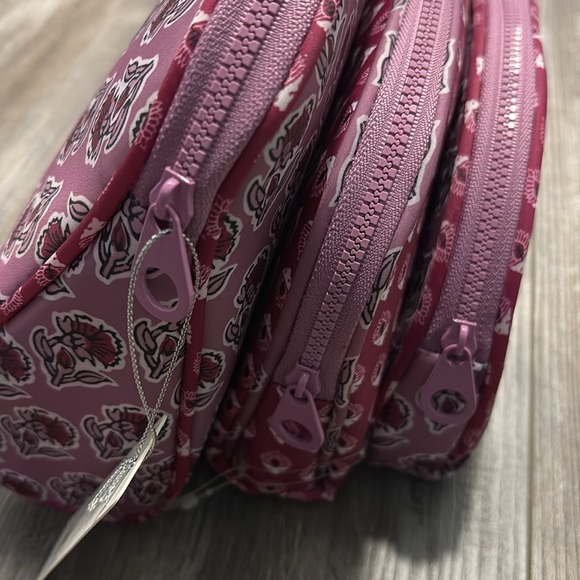 Dwell Studio Travel Case 3 piece purple floral set NEW - Picture 6 of 8